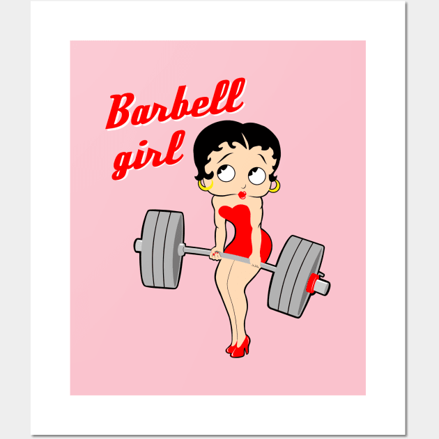 Barbell Girl Wall Art by TimAddisonArt